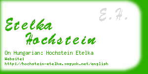 etelka hochstein business card